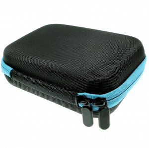 Portofel dreptunghiular cu fermoar albastru cu 12 lacasuri pentru uleiuri esentiale 12x16,5cm 4202320000 - Img 1