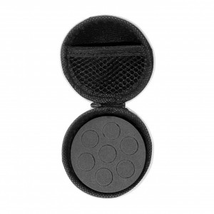 Portofel rotund rosu cu fermoar si 7 lacasuri pentru uleiuri esentiale 8cm 4202320000 - Img 2