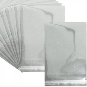 Punga transparenta cu clapeta adeziva 10x12/15cm 50/set