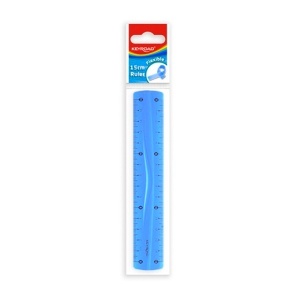 Rigla plastic flexibila albastra 15cm Keyroad R766