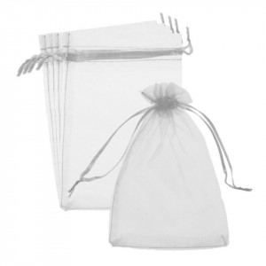 Saculet organza 8,5x9/11,5cm 5/set - Img 5
