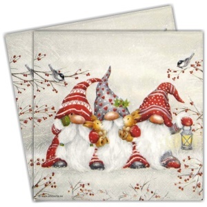 Servetel 3 pitici de Craciun 33x33cm 2/set 33318910