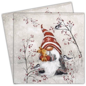 Servetel Gnom cu iepuras 33x33cm 2/set 33318905