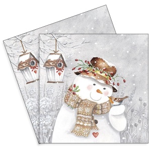 Servetel Omul de zapada Robin 33x33cm 2/set 33311940