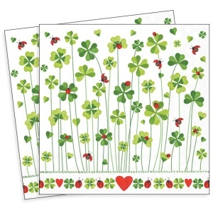 Servetel Trifoi si buburuza 33x33cm 2/set 13317190