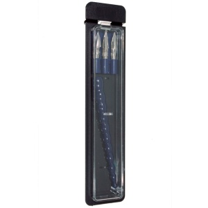 Set caligrafie 3 penite cu toc albastru inchis ARK175 - Img 1
