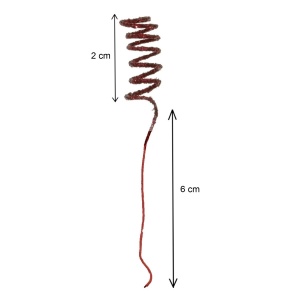 Spirala rosie cu sclipici 2cm cu tija rosie 6cm 2x12 fire/buchet - Img 2