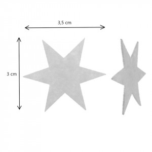 Stea pasla 6 colturi 3,5cm 15/set alba - Img 2