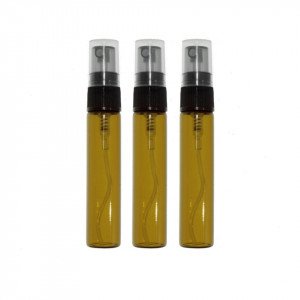 Sticluta maro cu pulverizator negru si capac plastic transparent 6ml 3/set(STL5-sprayAMB)