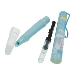 Stilou plastic cu convertor + clicker + guma de sters modele diverse 0050 - Img 2
