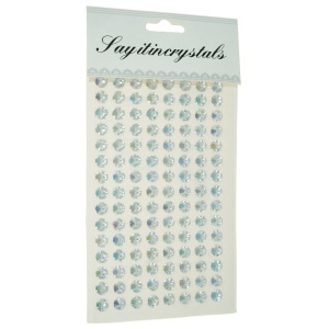 Stras adeziv argintiu 8mm 120/set