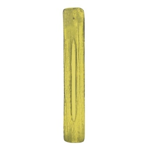 Suport lemn betisoare parfumate 3,7x25,5x0,5cm vintage galben