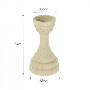 Suport lemn pentru ou 8x4,5cm KC474 - Img 2