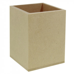 Suport pentru creioane din MDF model patrat 7x7x10cm SC1
