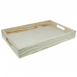 Tava lemn dreptunghiulara 38x24,5x5cm TC700