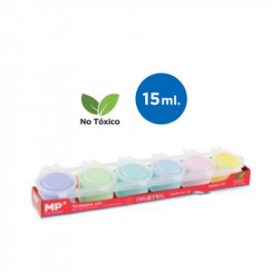 Tempera 6 culori pastel x 15ml/set MP Colours PP162-05 - Img 2