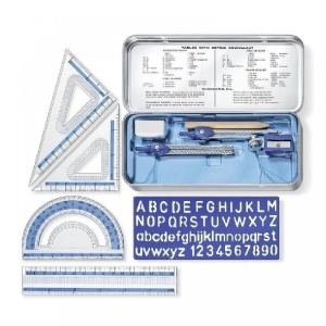 Trusa compas metalic 10piese/set + cutie metalica Staedtler 557 10 - Img 2