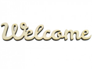 Urare placaj -Welcome- 2,5x11,5cm
