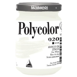 Vopsea acrilica Polycolor 140ml Maimeri alb de zinc 020
