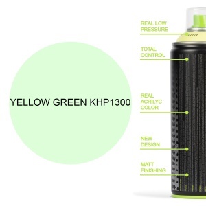 Vopsea acrilica spray 400ml Kobra HP verde galbui 1300 - Img 2