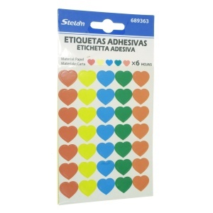 Abtibild forma inima 1,3cm 210/set 689363