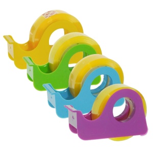 Banda adeziva transparenta cu suport culori diverse 1,2cm x 18m - Img 2