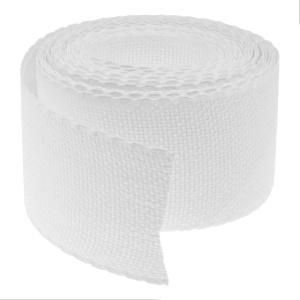 Banda etamina pentru brodat alba 7cm x 5m rola