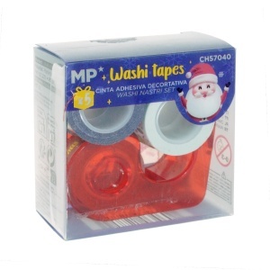 Banda washi motive Craciun 1,2cm x 3m 5/set + dispozitiv MP CH57040