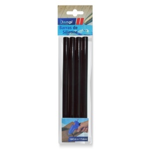 Baton silicon negru 0,7x18cm pentru pistol silicon mic 7/set B53266