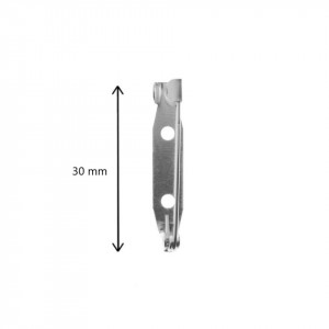 Baza brosa argintie 2 gauri 30mm 13,5g (18buc) - Img 2