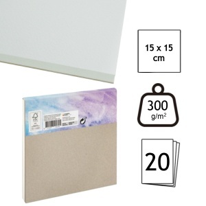 Bloc acuarela Aquarel Grain Fin 15x15cm 300g 20 file Nassau AR0331/GE - Img 2