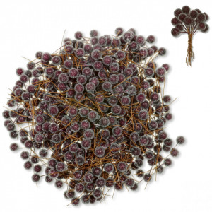 Bobite bordo glazurate 1cm cu tija