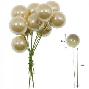 Bobite sidefate 1,8cm cu tija 10/set - Img 7