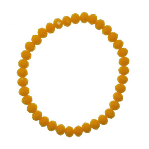 Bratara margele sticla fatetata rondele galben lucios 4,5x5,5mm