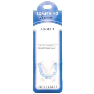 Bratara pietre semipretioase Angelit 6,5mm pe fir elastic