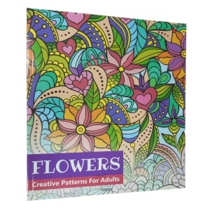 Carte colorat adulti 23x25cm -flori 64 pagini BK4146-3