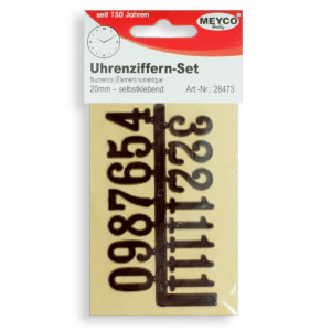 Cifra plastic pentru ceas 2cm 15/set Meyco 28473