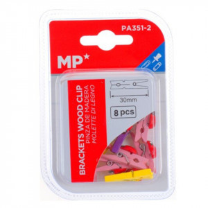 Cleste lemn buburuza 2,5cm 8/set MP PA351-2 multicolor