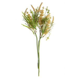 Creanga cu frunze si floricele portocalii 34cm 3/set 3169
