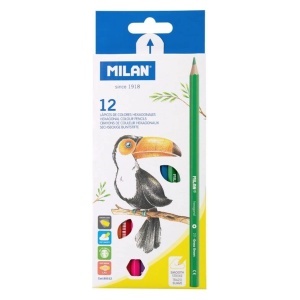 Creion color hexagonal 12/set Milan 80012