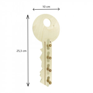 Cuier forma cheie cu 4 agatatori 25,3x10x3,8cm KL160 - Img 2