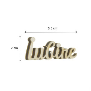 Cuvant placaj -iubire- 2x5,5cm - Img 2