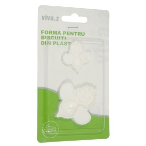 Decupator-matrita plastic albina cu maner 3,5-5,5cm 2/set T05178
