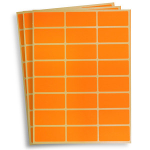Etichete portocaliu neon 2,4x4,8cm 24/coala 10/set Office Art PECUN602(HBAX0084)