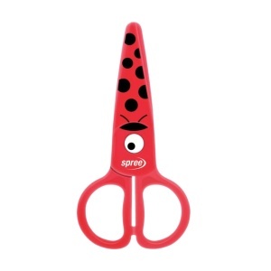 Foarfeca scolara maner si lama plastic rosu 12,2cm Spree SP83160