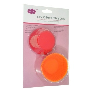 Forma silicon tip cosulet cu margini ondulate pentru prajituri 6,5x3cm 6/set culori diverse T10168