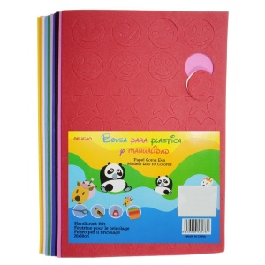 Forme diverse carton buretat multicolor autoadeziv 3,2-3,8cm x 1,7mm 280/set - Img 1