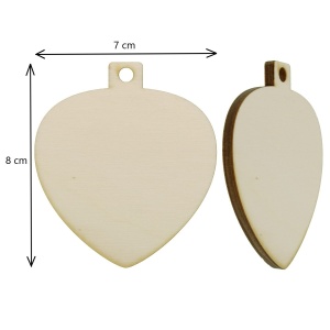 Glob placaj forma inima 8cm - Img 2