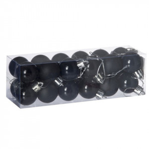 Glob plastic negru lucios/mat/satinat 3cm 24/set DD51185