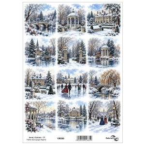 Hartie decoupage Iarna, Craciun - 17 20x27,5cm 90g